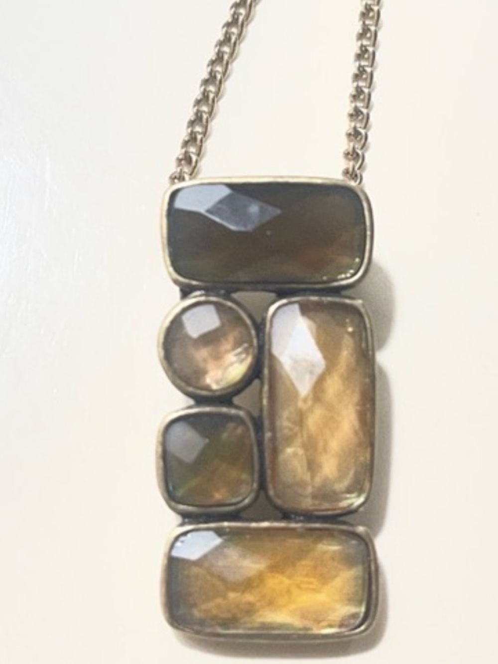 Lia Sophia vintage stack stones necklace